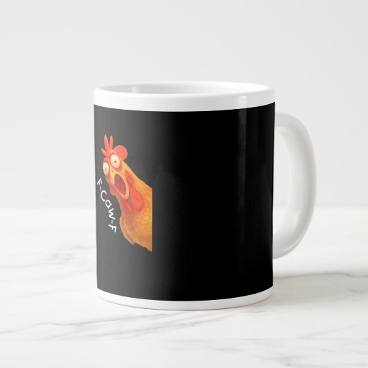 F-Caw-F Chicken Essential Minimal Clean Jumbo-Tasse (Vorderseite Rechts)
