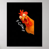 F-Caw-F Chicken Essential Minimal Clean Poster (Vorne)