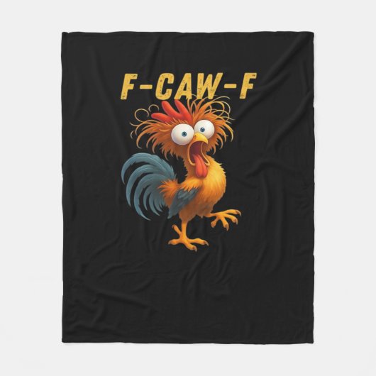 F-Caw-F-Chicken Essential Retro Classic Fleecedecke (Vorderseite)