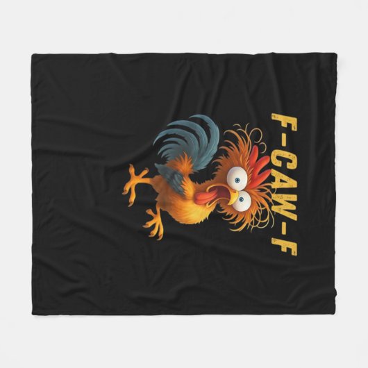 F-Caw-F-Chicken Essential Retro Classic Fleecedecke (Vorderseite (Horizontal))