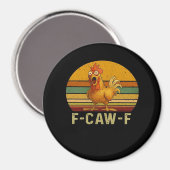 F-Caw-F Chicken Essential Retro Classic Magnet (Vorderseite/Rückseite)