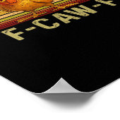 F-Caw-F Chicken Essential Retro Classic Poster (Ecke)