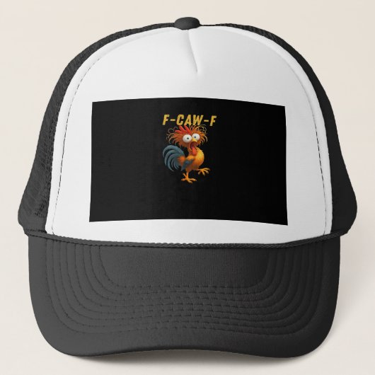 F-Caw-F-Chicken Essential Retro Classic Truckerkappe (Vorderseite)