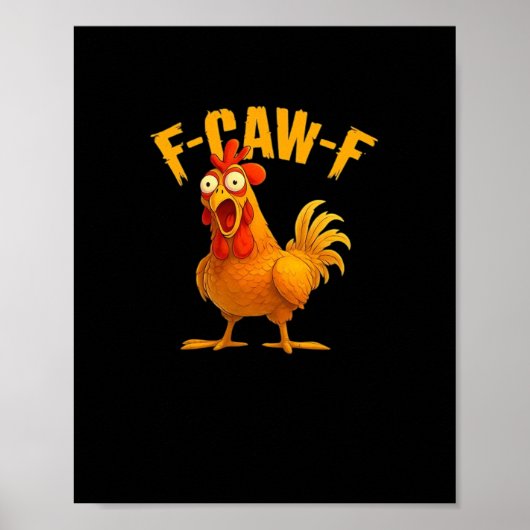 F-Caw-F-Chicken Essential Vintage Cool Poster (Vorne)