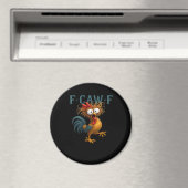 F-Caw-F Chicken Essential Vintage Style Magnet (In Situ (Geschirrspüler))