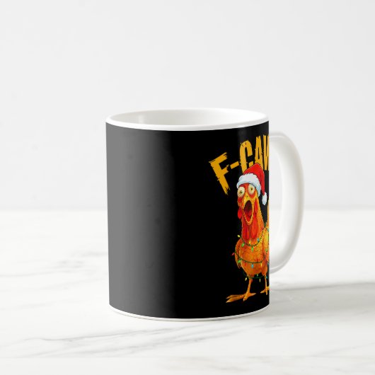 F-caw-f Chicken Fcawf Chicken Christmas Light Sant Kaffeetasse (VorderseiteRechts)