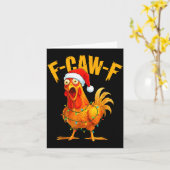 F-caw-f Chicken Fcawf Chicken Christmas Light Sant Karte (Gelbe Blume)