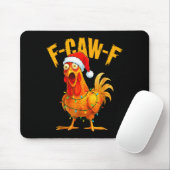 F-caw-f Chicken Fcawf Chicken Christmas Light Sant Mousepad (Mit Mouse)