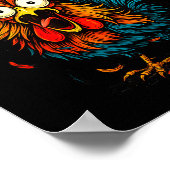 F-caw-f Chicken Fcawf Rooster Coffee Funny Office Poster (Ecke)