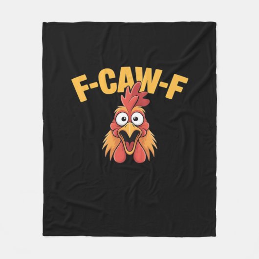 F-Caw-F Chicken Funny Chicken Creative Graphic Fleecedecke (Vorderseite)