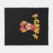 F-Caw-F Chicken Funny Chicken Creative Graphic Fleecedecke (Vorderseite (Horizontal))