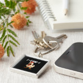 F-Caw-F Chicken Funny Chicken F-Caw-F Gear Creativ Schlüsselanhänger (Seite)