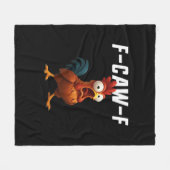 F-Caw-F Chicken Funny Chicken F-Caw-F Gear Retro C Fleecedecke (Vorderseite (Horizontal))