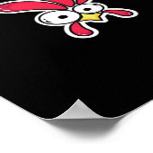F-Caw-F Chicken Funny Poster (Ecke)