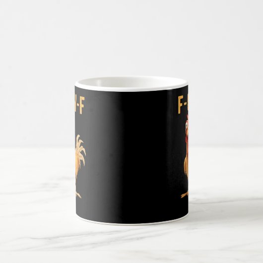 F-Caw-F-Chicken Funny Trendy Kaffeetasse (Mittel)