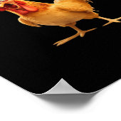 F-Caw-F-Chicken Funny Trendy Poster (Ecke)