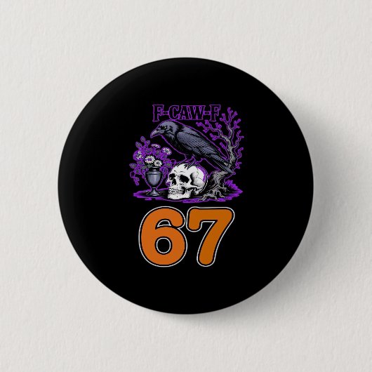 F-Caw-F Chicken Halloween Classic Funny Trendy Button (Vorderseite)