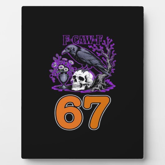 F-Caw-F Chicken Halloween Classic Funny Trendy Fotoplatte (Vorderseite)