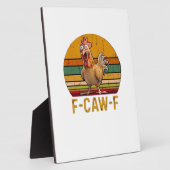F-Caw-F Chicken Humor Essential Minimal Clean Fotoplatte (Seite)