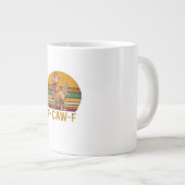 F-Caw-F Chicken Humor Essential Minimal Clean Jumbo-Tasse (Vorderseite Rechts)