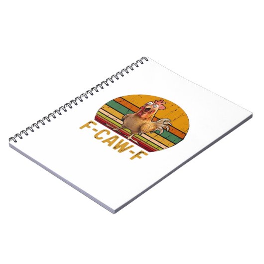 F-Caw-F Chicken Humor Essential Minimal Clean Notizblock (Linke Seite)