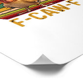 F-Caw-F Chicken Humor Essential Minimal Clean Poster (Ecke)