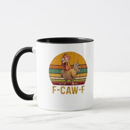 F-Caw-F Chicken Humor Essential Minimal Clean Tasse (Links)