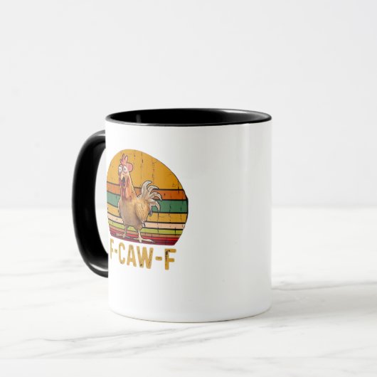 F-Caw-F Chicken Humor Essential Minimal Clean Tasse (Vorderseite Links)