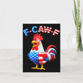 F-caw-f Chicken Humor Quote Rooster Meme Funny Usa Karte (Vorderseite)