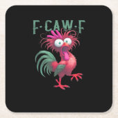 F-Caw-F Chicken Minimal Clean Rechteckiger Pappuntersetzer (Vorderseite)