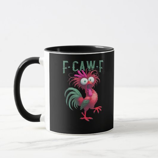 F-Caw-F Chicken Minimal Clean Tasse (Links)