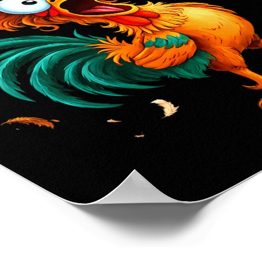 F-caw-f Chicken Quote Rooster Fcawf Funny Fawk Off Poster (Ecke)