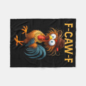 F-caw-f Chicken Quote Rooster Meme  Fleecedecke (Vorderseite (Horizontal))