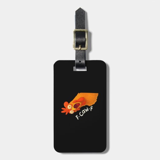 F-Caw-F Chicken Retro Classic Gepäckanhänger (Vorderseite vertikal)