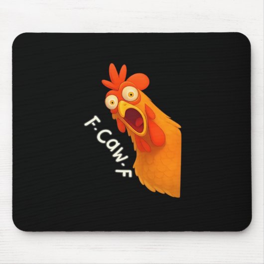 F-Caw-F Chicken Retro Classic Mousepad (Vorne)