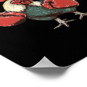 F-Caw-F Chicken Retro Classic Poster (Ecke)