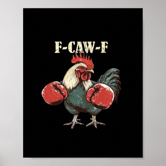 F-Caw-F Chicken Retro Classic Poster (Vorne)