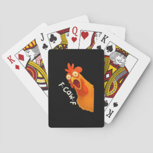 F-Caw-F Chicken Retro Classic Spielkarten