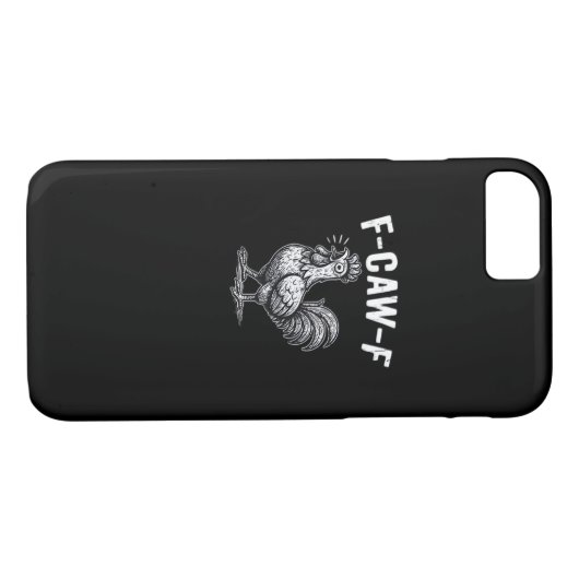 F-Caw-F Chicken Retro Graphic Case-Mate iPhone Hülle (Rückseite (Horizontal))