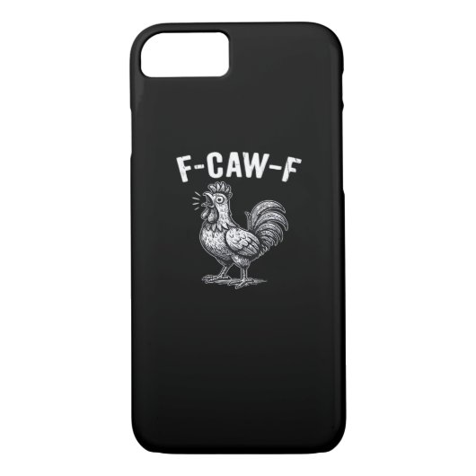 F-Caw-F Chicken Retro Graphic Case-Mate iPhone Hülle (Rückseite)