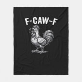 F-Caw-F Chicken Retro Graphic Fleecedecke (Vorderseite)