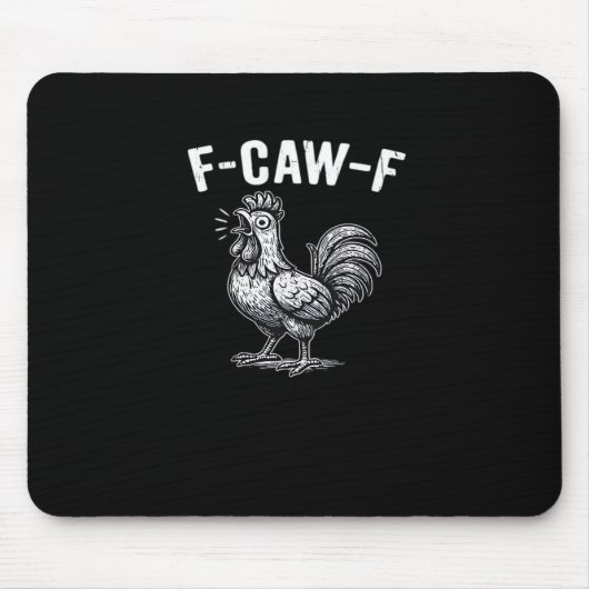 F-Caw-F Chicken Retro Graphic Mousepad (Vorne)