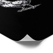 F-Caw-F Chicken Retro Graphic Poster (Ecke)