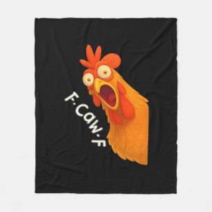 F-Caw-F Chicken Retro Klassiker Fleecedecke