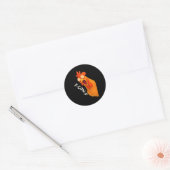F-Caw-F Chicken Retro Klassiker Runder Aufkleber (Umschlag)