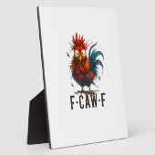 F-Caw-F Chicken Rooster Funny Meme Fotoplatte (Seite)