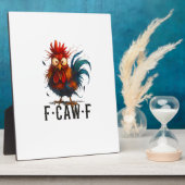F-Caw-F Chicken Rooster Funny Meme Fotoplatte (Seite)