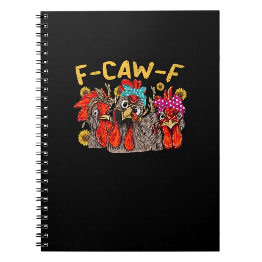 F-Caw-F Chicken Tee Men Women Funny F-Caw-F Sarcas Notizblock (Vorderseite)