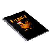 F-Caw-F-Chicken Wesentliches Einfaches Design Notizblock (Rechte Seite)