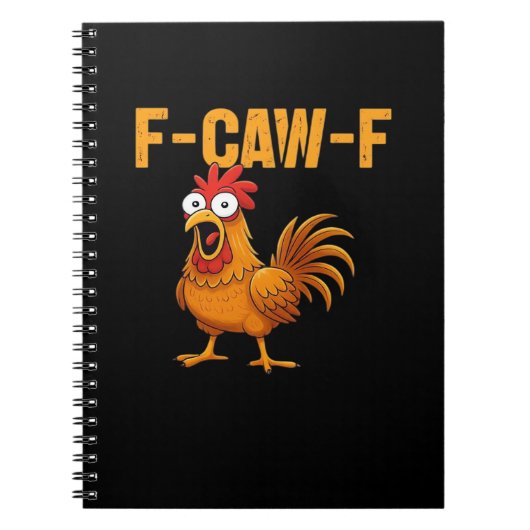 F-Caw-F-Chicken Wesentliches Einfaches Design Notizblock (Vorderseite)